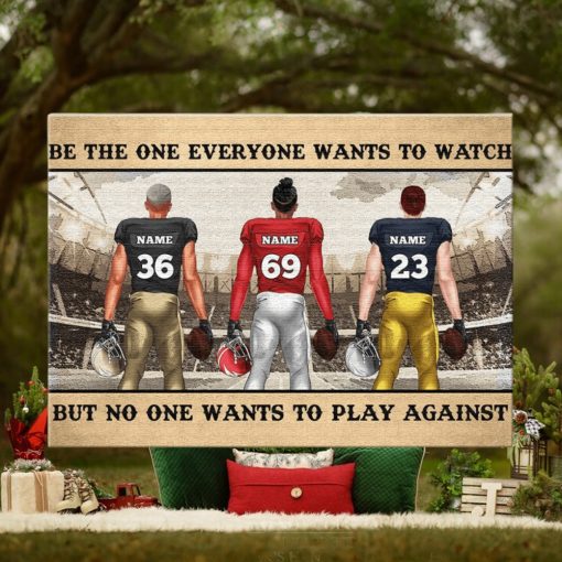 Personalized American Football Player Poster   Player Art   Be The One Everyone Wants To Watch