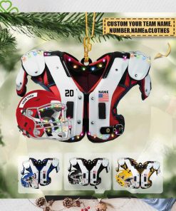 Personalized American Football Shoulder Pads And Helmet Car Hanging Ornament