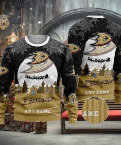 Personalized Anaheim Ducks Sweater, Custom Xmas Gifts for Hockey Fans