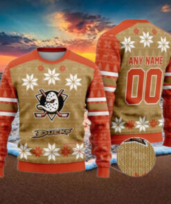 Personalized Anaheim Ducks Ugly Sweater For Christmas