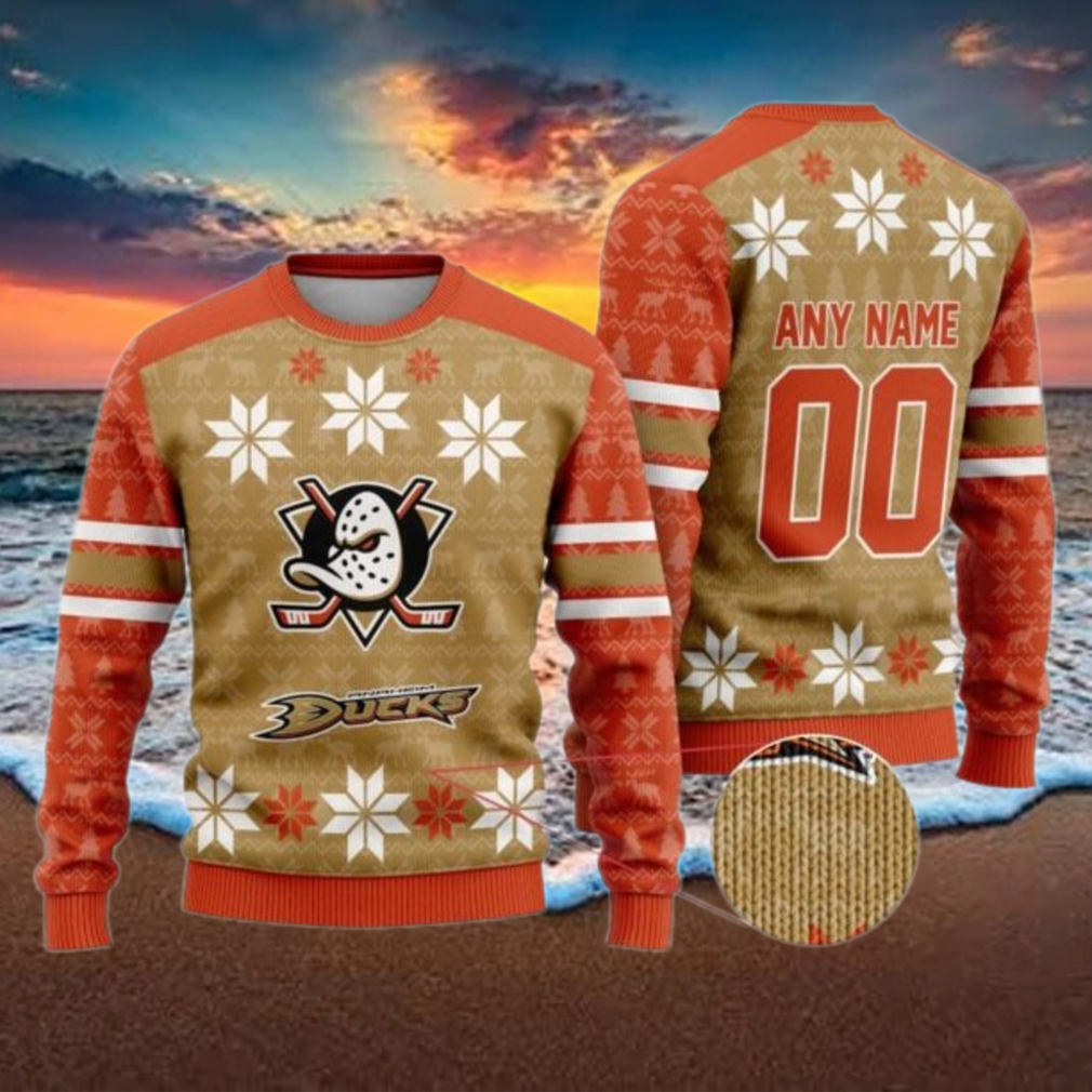 Personalized Anaheim Ducks Ugly Sweater For Christmas Personalized Anaheim Ducks Ugly Sweater For Christmas