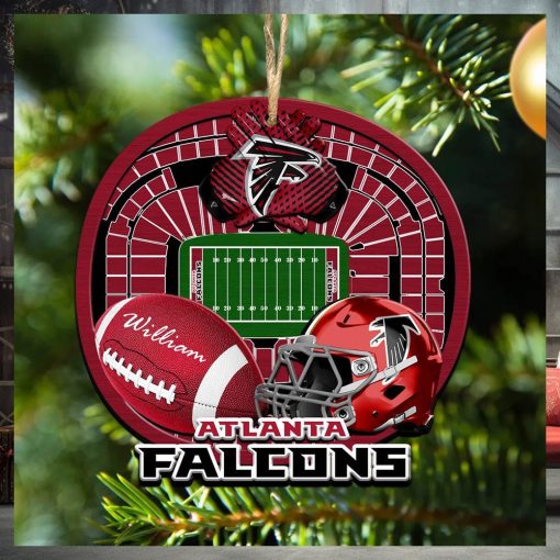 Personalized Atlanta Falcons Ornament NFL Stadium Your Name