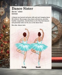Personalized Ballerina Bestie Canvas Prints Gift For Besties Ballet Dance Sisters Definition