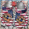 Personalized Baltimore Ravens American Flag Crocs Shoes