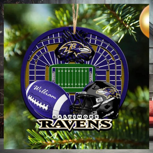 Personalized Baltimore Ravens Ornament NFL Stadium Your Name