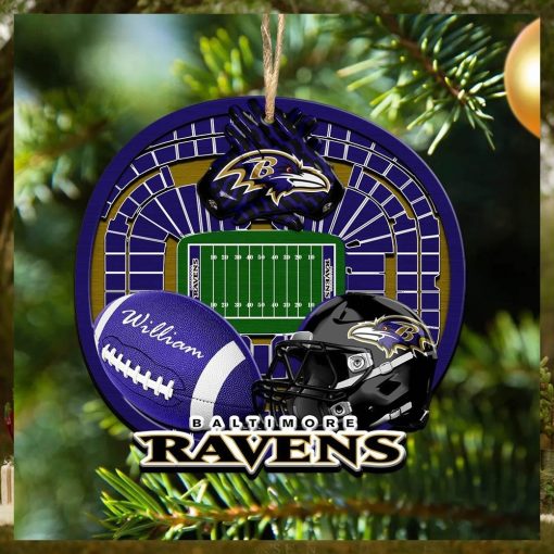 Personalized Baltimore Ravens Ornament NFL Stadium Your Name