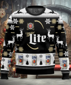 Personalized Black Miller Lite Ugly Sweater