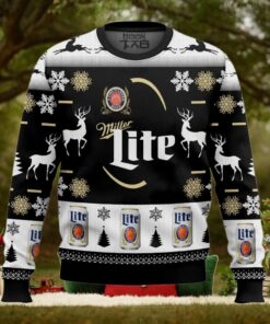Personalized Black Miller Lite Ugly Sweater