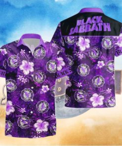 Personalized Black Sabbath Flower Button Hawaiian Shirt