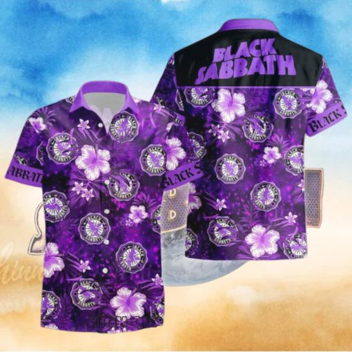 Personalized Black Sabbath Flower Button Hawaiian Shirt