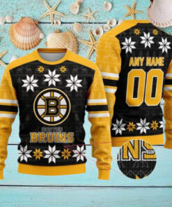Personalized Boston Bruins Ugly Sweater For Christmas
