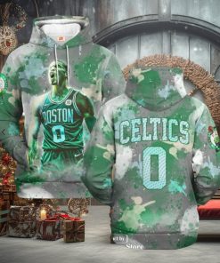 Personalized Boston Celtics Paint Color Design Jogger Hoodie Sweatshirt 3D