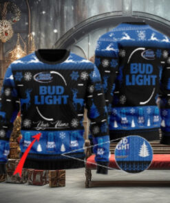 Personalized Bud Light Christmas Ugly Sweater