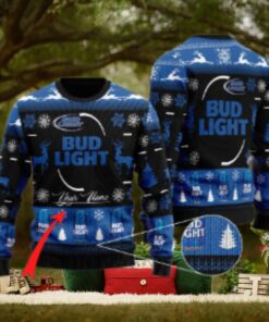 Personalized Bud Light Christmas Ugly Sweater