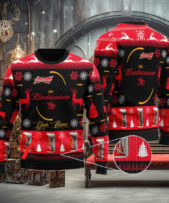 Personalized Budweiser Black Ugly Sweater