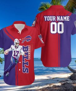 Personalized Buffalo Bills Hawaiian Shirt, Josh Allen, Button Down Hawaiian Shirt
