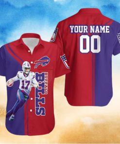 Personalized Buffalo Bills Hawaiian Shirt, Josh Allen, Button Down Hawaiian Shirt