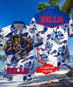 Personalized Buffalo Bills Hawaiian Shirt, Mascot Graphic, Button Down Hawaiian Shirt