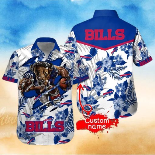 Personalized Buffalo Bills Hawaiian Shirt, Mascot Graphic, Button Down Hawaiian Shirt