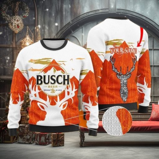 Personalized Busch Beer Ugly Christmas Sweater