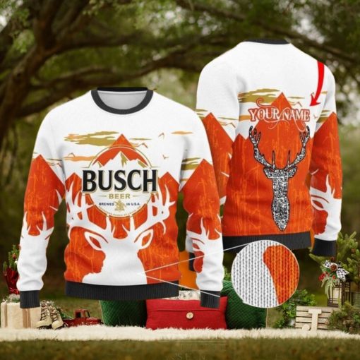 Personalized Busch Beer Ugly Christmas Sweater
