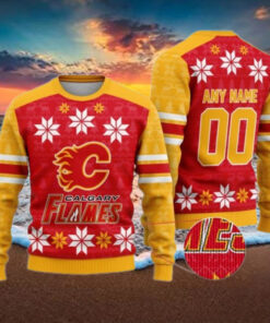 Personalized Calgary Flames Ugly Sweater For Christmas