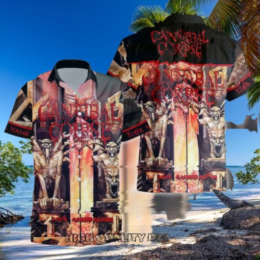 Personalized Cannibal Corpse Live Cannibalism Short Sleeve Hawaiian Shirt