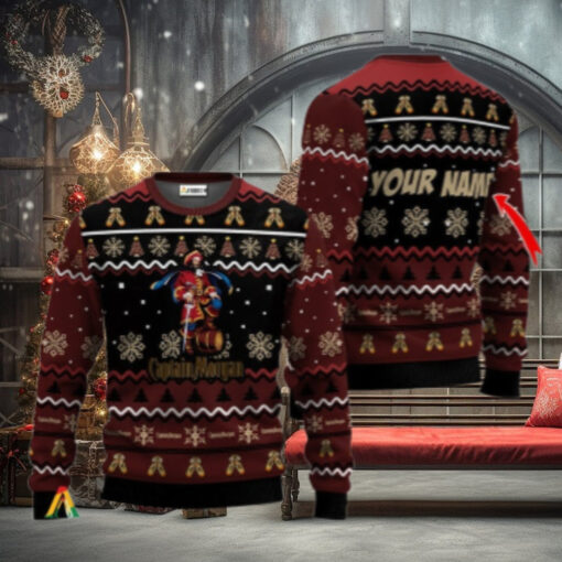 Personalized Captain Morgan Holiday Cheer Ugly Sweater