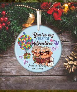 Personalized Carl and Ellie Christmas Ornament, Couple Ornament