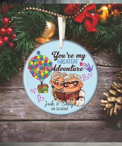 Personalized Carl and Ellie Christmas Ornament, Couple Ornament