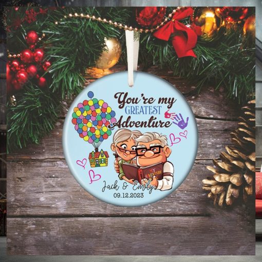 Personalized Carl and Ellie Christmas Ornament