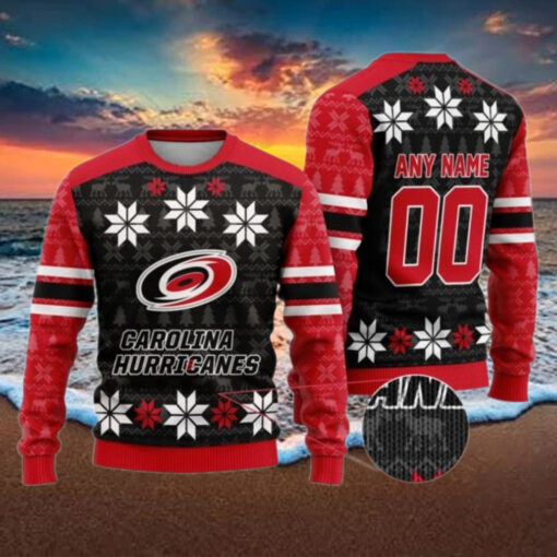 Personalized Carolina Hurricanes Ugly Sweater For Christmas