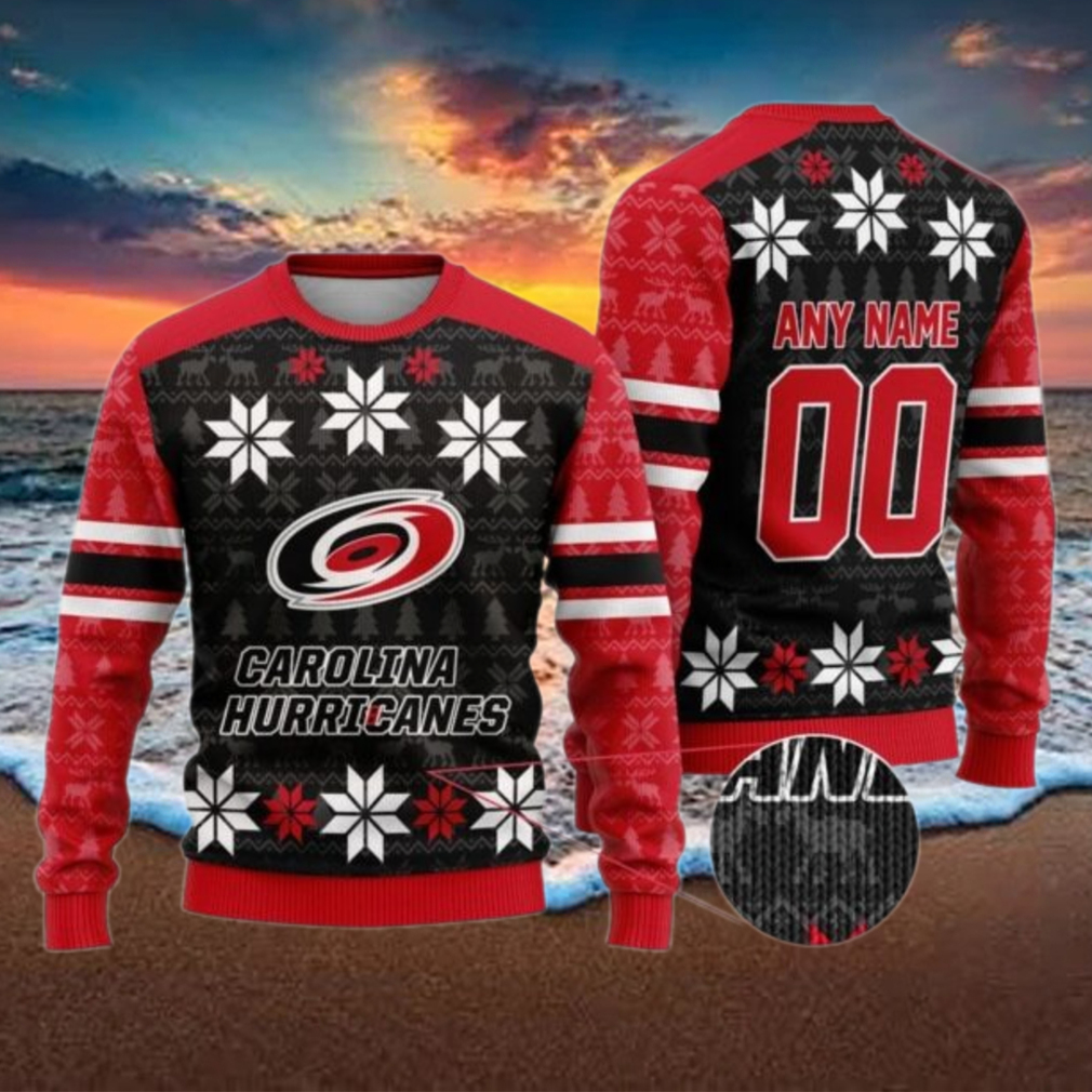 Personalized Carolina Hurricanes Ugly Sweater For Christmas Personalized Carolina Hurricanes Ugly Sweater For Christmas