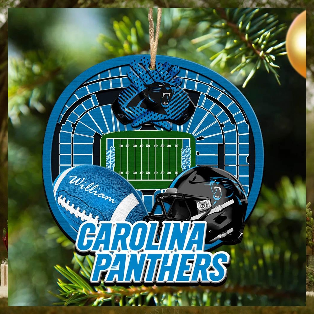 Personalized Carolina Panthers Ornament NFL Stadium Your Name Personalized Carolina Panthers Ornament NFL Stadium Your Name