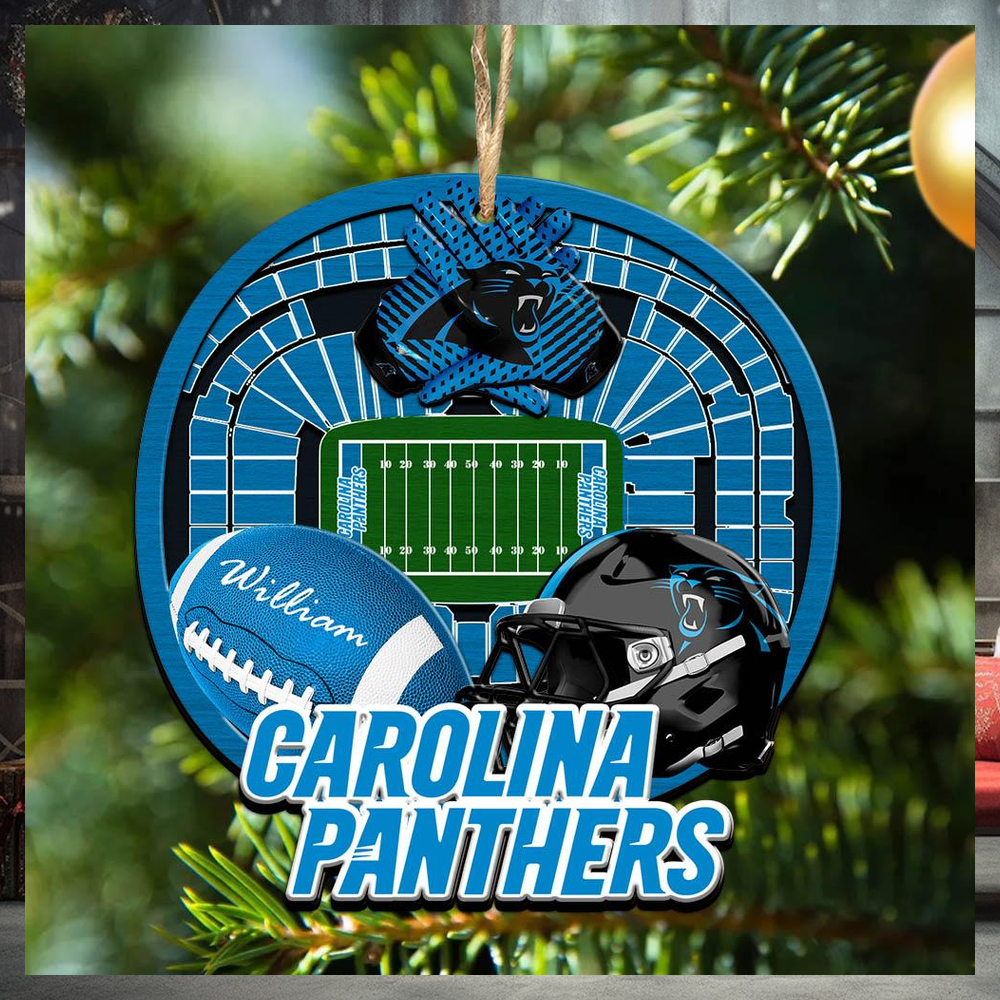 Personalized Carolina Panthers Ornament NFL Stadium Your Name Personalized Carolina Panthers Ornament NFL Stadium Your Name