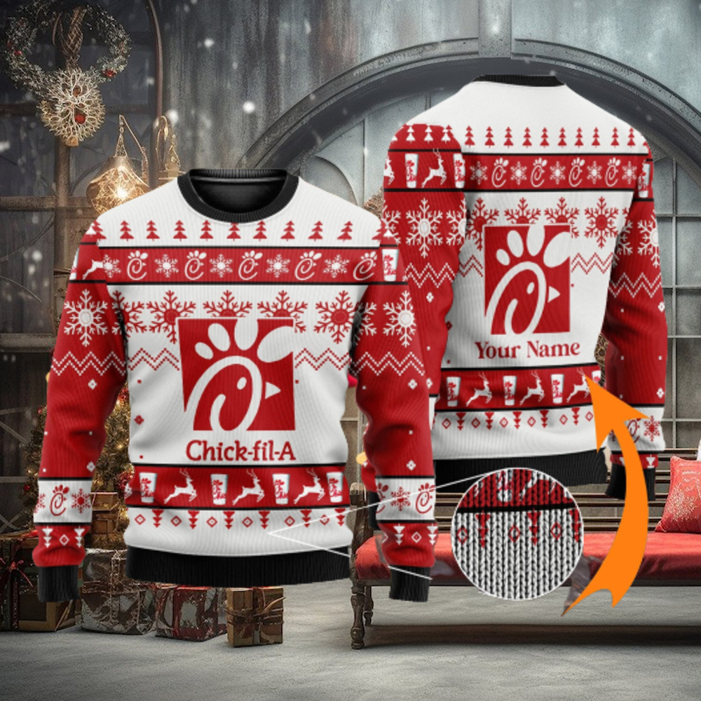 Personalized Chick fil A Ugly Custom Name Ugly Gift Christmas 3D Sweater For Men And Women Personalized Chick fil A Ugly Custom Name Ugly Gift Christmas 3D Sweater For Men And Women