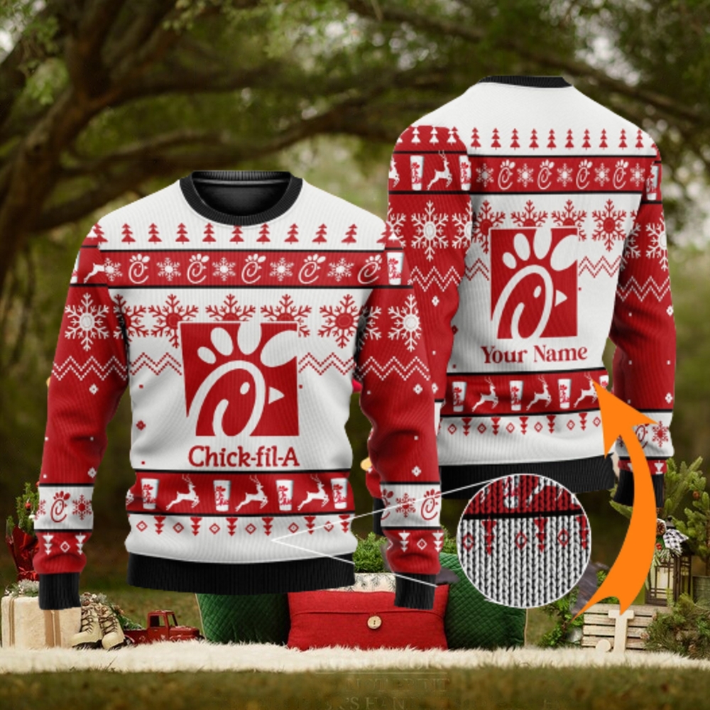 Personalized Chick fil A Ugly Custom Name Ugly Gift Christmas 3D Sweater For Men And Women Personalized Chick fil A Ugly Custom Name Ugly Gift Christmas 3D Sweater For Men And Women