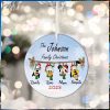 Personalized Christmas Disney Ceramic Ornament, Mickey and Friends Ornament,