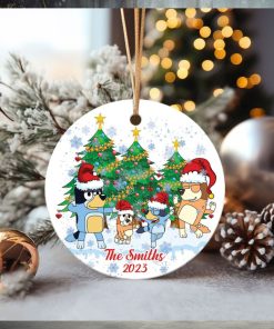 Personalized Christmas Family Bluey Ornament,Bluey Christmas Ornament Gift