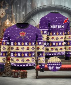 Personalized Christmas Twinkle Lights Crown Royal Christmas Beer Sweater