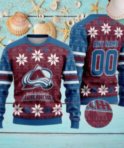 Personalized Colorado Avalanche Ugly Sweater For Christmas