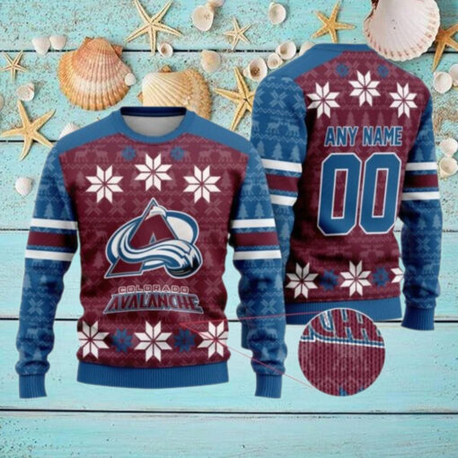 Personalized Colorado Avalanche Ugly Sweater For Christmas