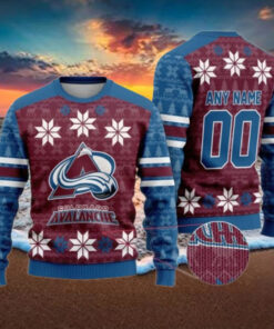 Personalized Colorado Avalanche Ugly Sweater For Christmas
