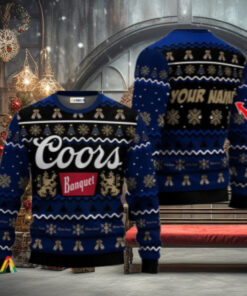 Personalized Coors Banquet Holiday Cheer Ugly Sweater