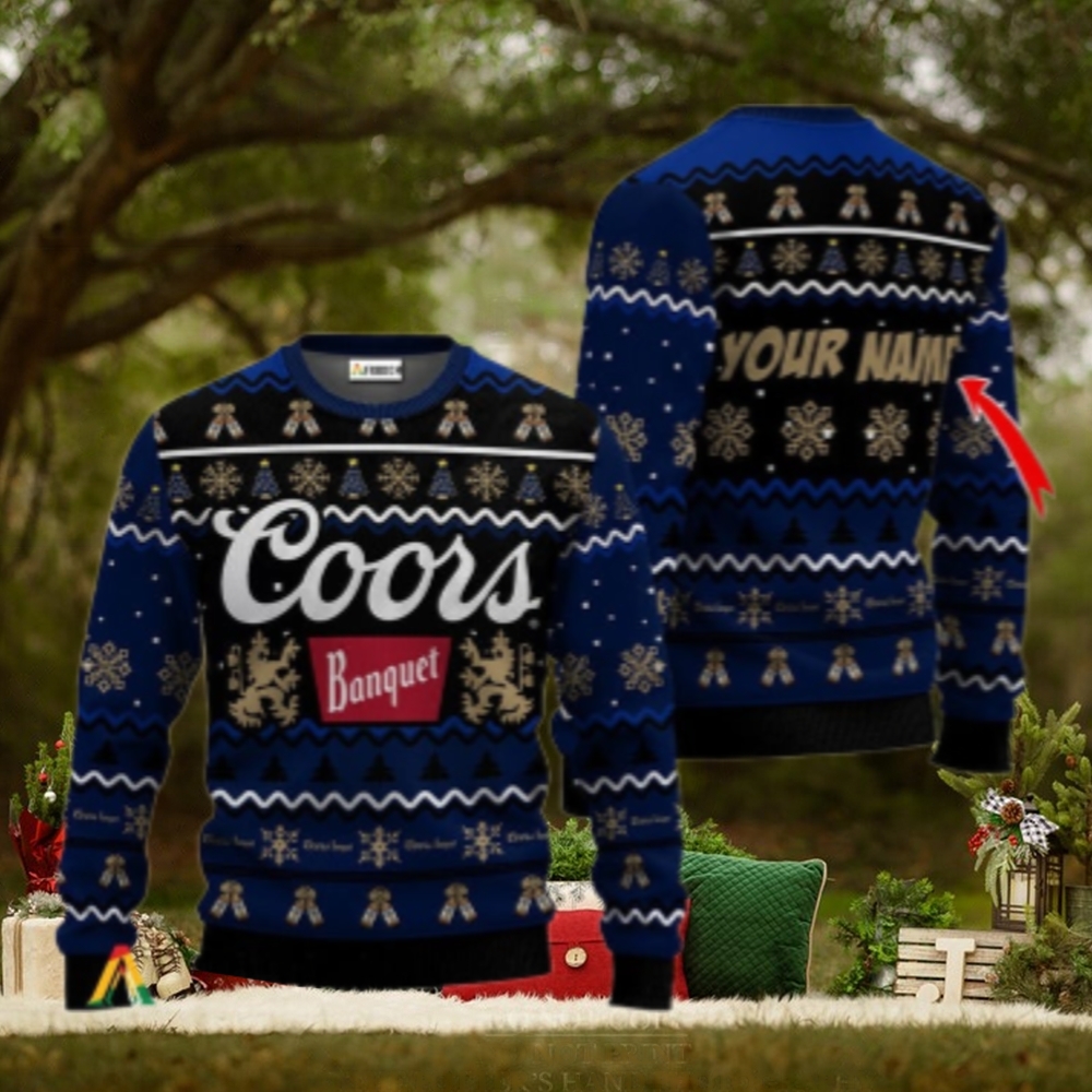 Personalized Coors Banquet Holiday Cheer Ugly Sweater Personalized Coors Banquet Holiday Cheer Ugly Sweater