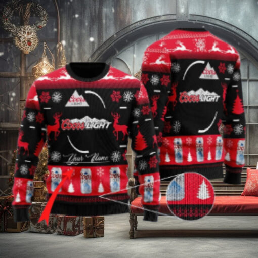 Personalized Coors Light Christmas Ugly Sweater
