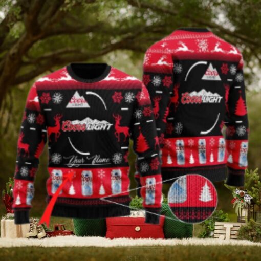 Personalized Coors Light Christmas Ugly Sweater
