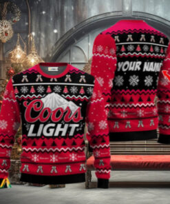 Personalized Coors Light Holiday Cheer Ugly Sweater