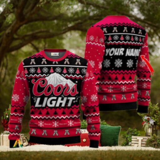 Personalized Coors Light Holiday Cheer Ugly Sweater