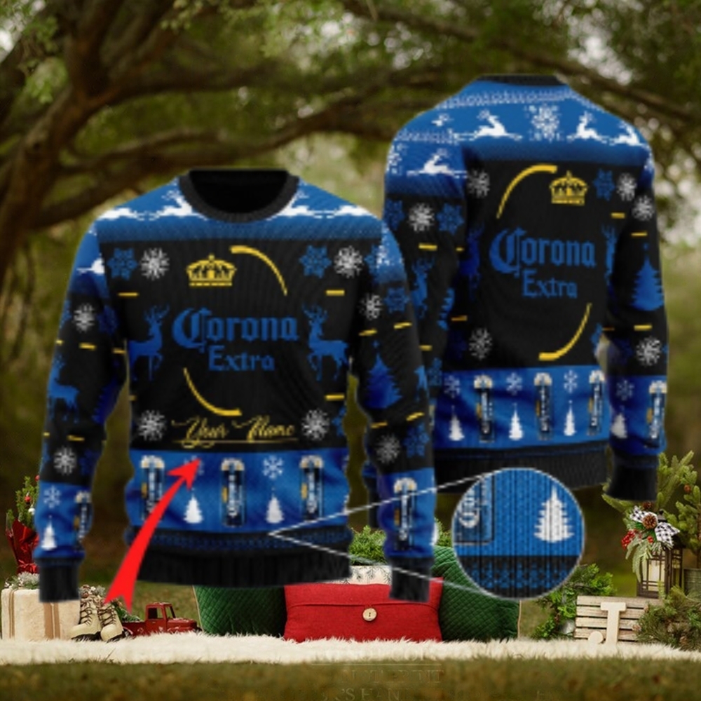 Personalized Corona Extra Christmas Ugly Sweater Personalized Corona Extra Christmas Ugly Sweater